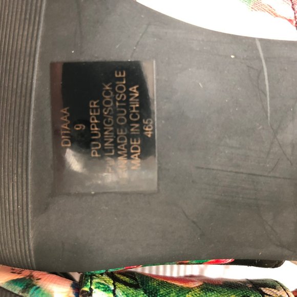 NEW Steve Madden "DITTAA" Floral Lace Stiletto Heels 9 Black Red Green Lolita - Picture 14 of 14